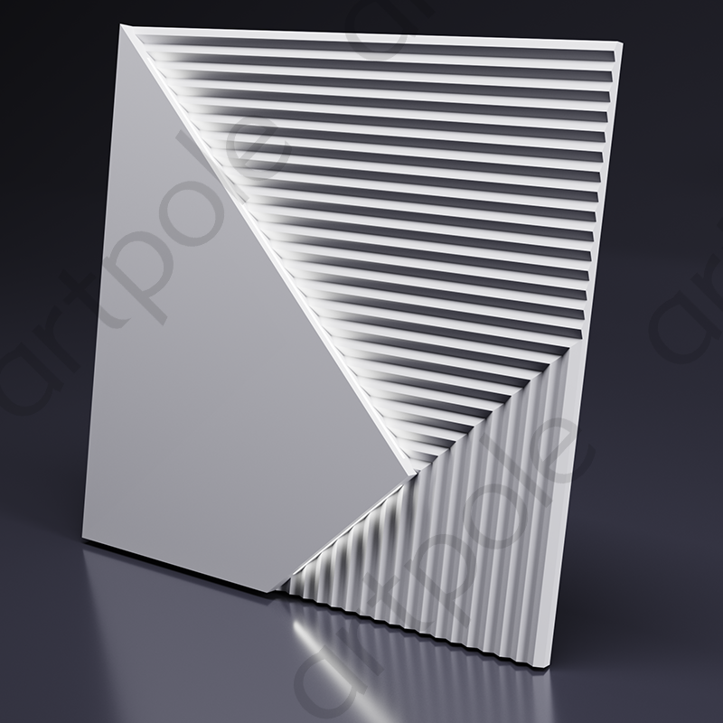 Гипсовая 3D панель  FIELDS LED 2 (нейтральный свет)