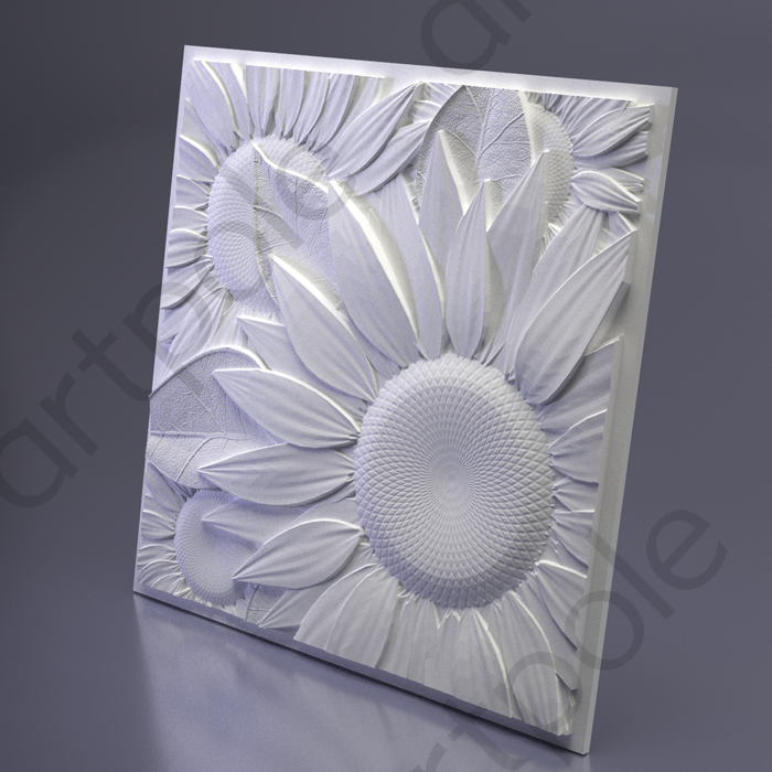 Гипсовая 3D панель  SUNFLOWER